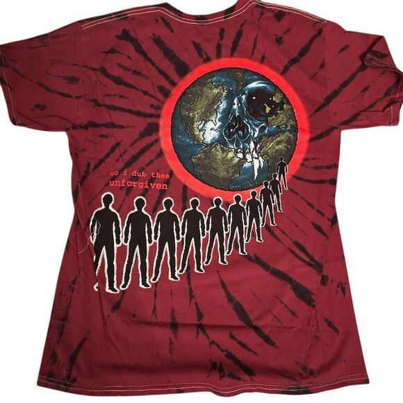 Metallica "Unforgiven" Tie-Dye T-Shirt Men's L Red Graphic Print - Picture 6 of 9